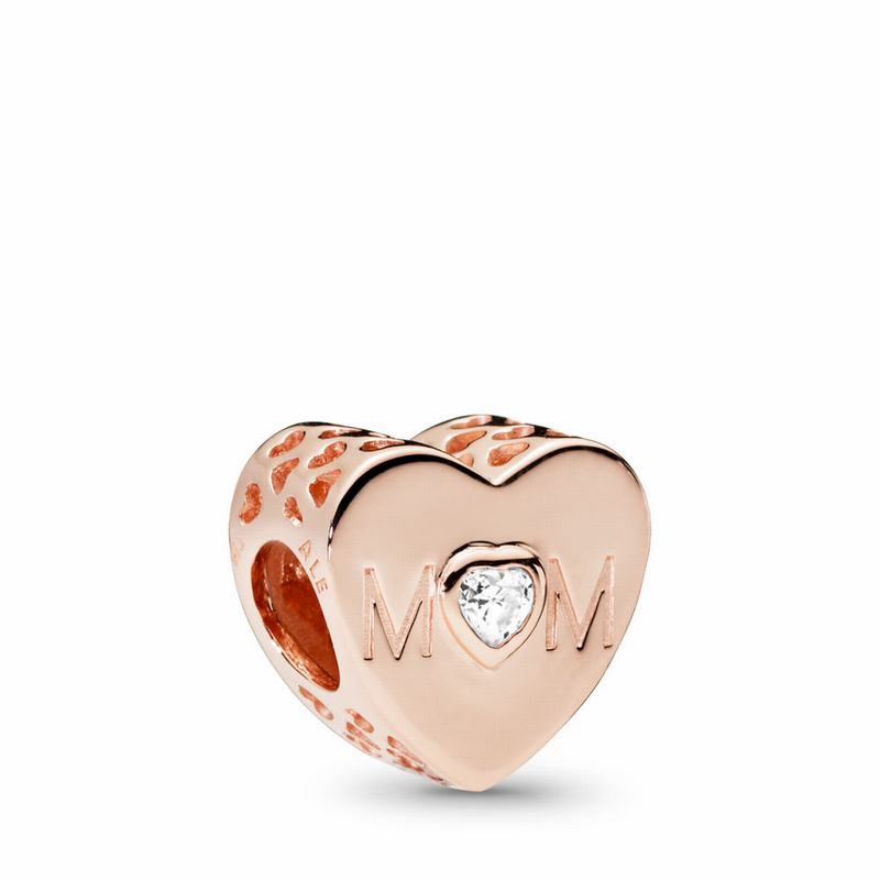 Pandora Rose™ Mother Heart Charm - Pandora Rose/Cubic Zirconia - Canada | SM6092IO